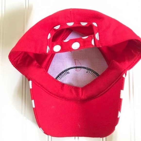 Disney’s Kids Red Minnie Mouse Polka Dot Hat - Picture 2 of 3